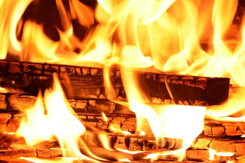 Bonfire in nature